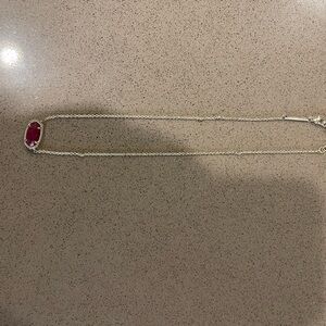 Kendra Scott Rose Gold Necklace with Pink Gemstone